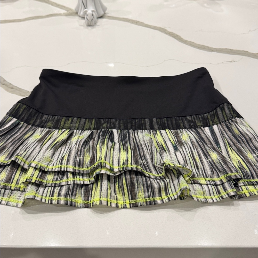 Lucky in Love Black and Yellow Skort